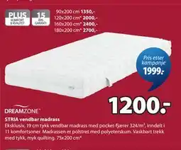 JYSK STRIA vendbar madrass tilbud