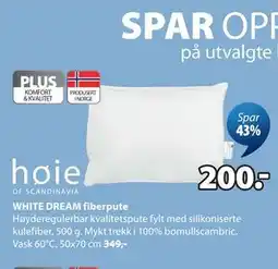JYSK WHITE DREAM fiberpute tilbud
