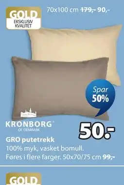 JYSK GRO putetrekk tilbud