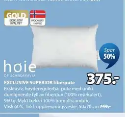 JYSK EXCLUSIVE SUPERIOR fiberpute tilbud