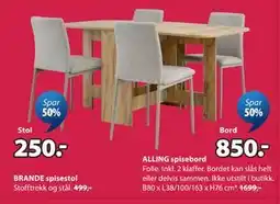 JYSK ALLING spisebord tilbud