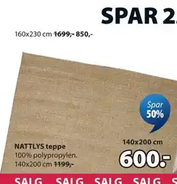 JYSK NATTLYS teppe tilbud