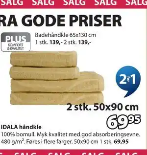 JYSK IDALA håndkle tilbud