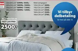 JYSK NISA sengegavl tilbud