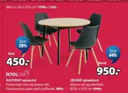 JYSK JEGIND spisebord tilbud