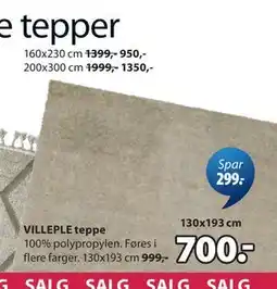 JYSK VILLEPLE teppe tilbud