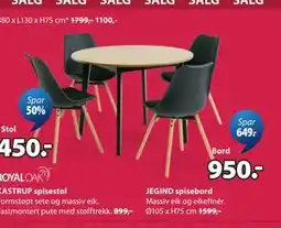 JYSK KASTRUP spisestol tilbud