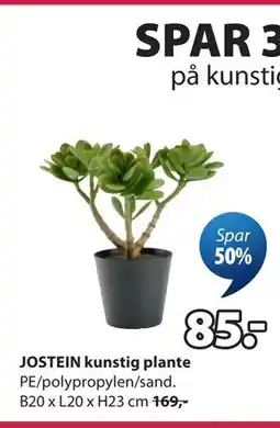 JYSK JOSTEIN kunstig plante tilbud