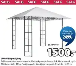 JYSK LOFOTEN paviljong tilbud