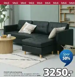 JYSK FALSLEV sofa med sjeselong tilbud