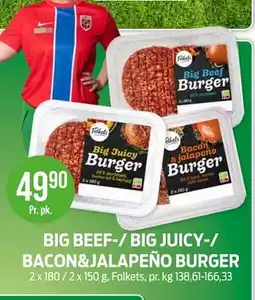 Kiwi BIG BEEF-/ BIG JUICY-/ BACON&JALAPEÑO BURGER tilbud