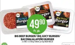 Kiwi BIG BEEF BURGER/ BIG JUICY BURGER/ BACON&JALAPEÑO BURGER tilbud