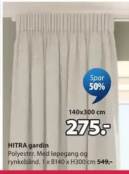 JYSK HITRA gardin tilbud