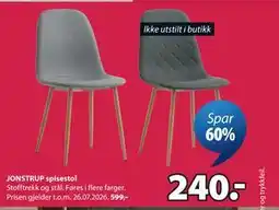 JYSK JONSTRUP spisestol tilbud