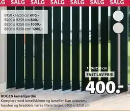 JYSK ROGEN lamellgardin tilbud