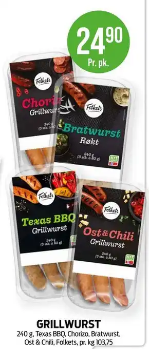 Kiwi GRILLWURST tilbud