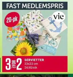 Europris SERVIETTER tilbud