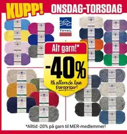 Europris Alt garn! tilbud