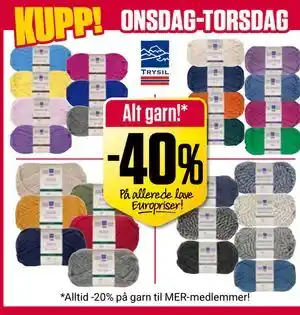 Europris Alt garn! tilbud