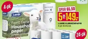 Europris LAMBI KJØKKENPAPIR tilbud