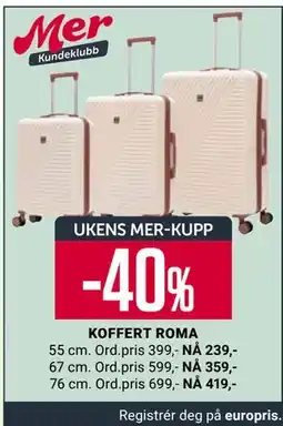 Europris KOFFERT ROMA, App-pris tilbud