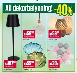 Europris All dekorbelysning tilbud