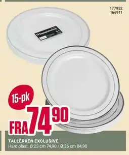 Europris TALLERKEN EXCLUSIVE tilbud