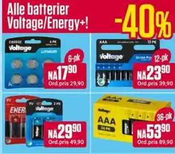Europris Alle batterier Voltage/Energy+! tilbud