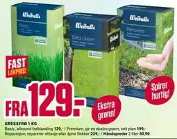Europris GRESSFRØ 1 KG tilbud