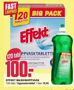 Europris EFFEKT MASKINOPPVASK tilbud
