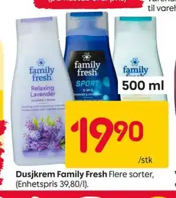 Rusta Dusjkrem Family Fresh tilbud