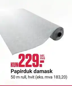 Europris Papirduk damask tilbud