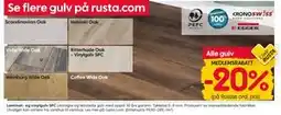 Rusta Alle gulvLaminat- og vinylgulv SPC tilbud
