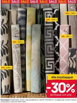 Rusta Alle basttepper tilbud