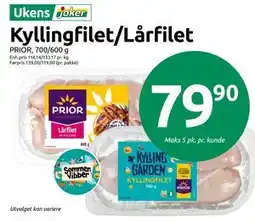 Joker Kyllingfilet/Lårfilet tilbud