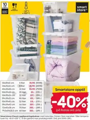 Rusta Smartstore Classic oppbevaringsbokser tilbud