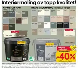 Rusta Nyans veggmaling og Nyans Full Matt Edition, Medlemspris tilbud