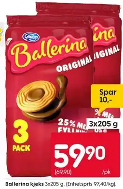Rusta Ballerina kjeks tilbud
