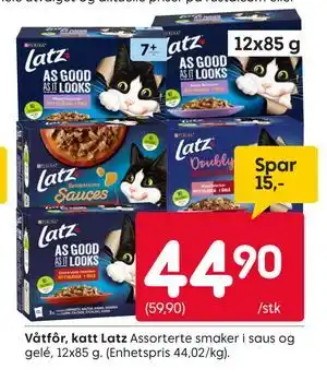 Rusta Våtfôr, katt Latz tilbud