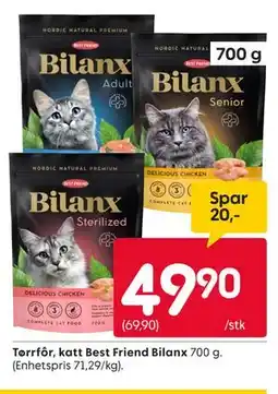 Rusta Tørrfôr, katt Best Friend Bilanx tilbud