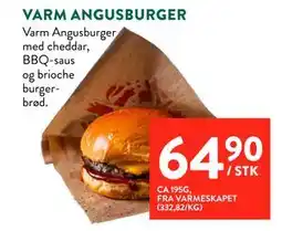 Jacobs VARM ANGUSBURGER tilbud