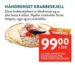 Jacobs HÅNDRENSET KRABBESKJELL tilbud