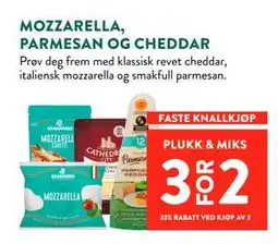 Jacobs MOZZARELLA, PARMESAN OG CHEDDAR tilbud