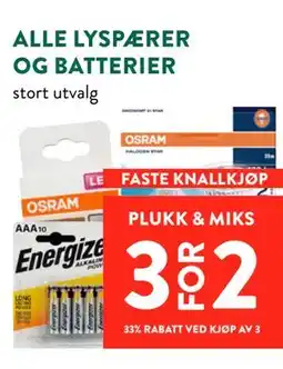 Jacobs ALLE LYSPÆRER OG BATTERIER tilbud