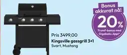 Gigaboks Kingsville gassgrill 3+1 tilbud