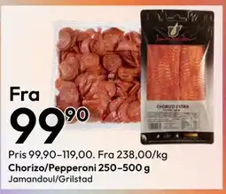 Gigaboks Chorizo/Pepperoni 250–500 g tilbud