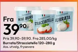 Gigaboks Burrata/Stracciatella 120–280 g tilbud