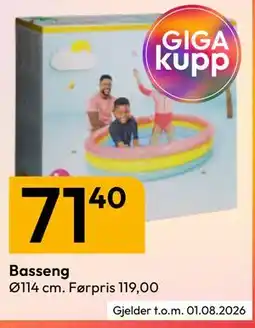 Gigaboks Basseng tilbud