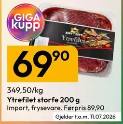 Gigaboks Ytrefilet storfe 200 g tilbud
