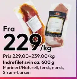 Gigaboks Indrefilet svin ca. 600 g tilbud